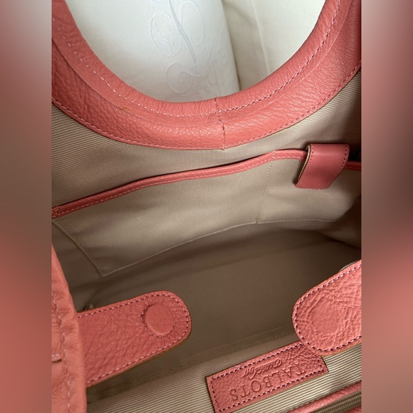 Talbots Pink Leather Tote Bag - Picture 4 of 9